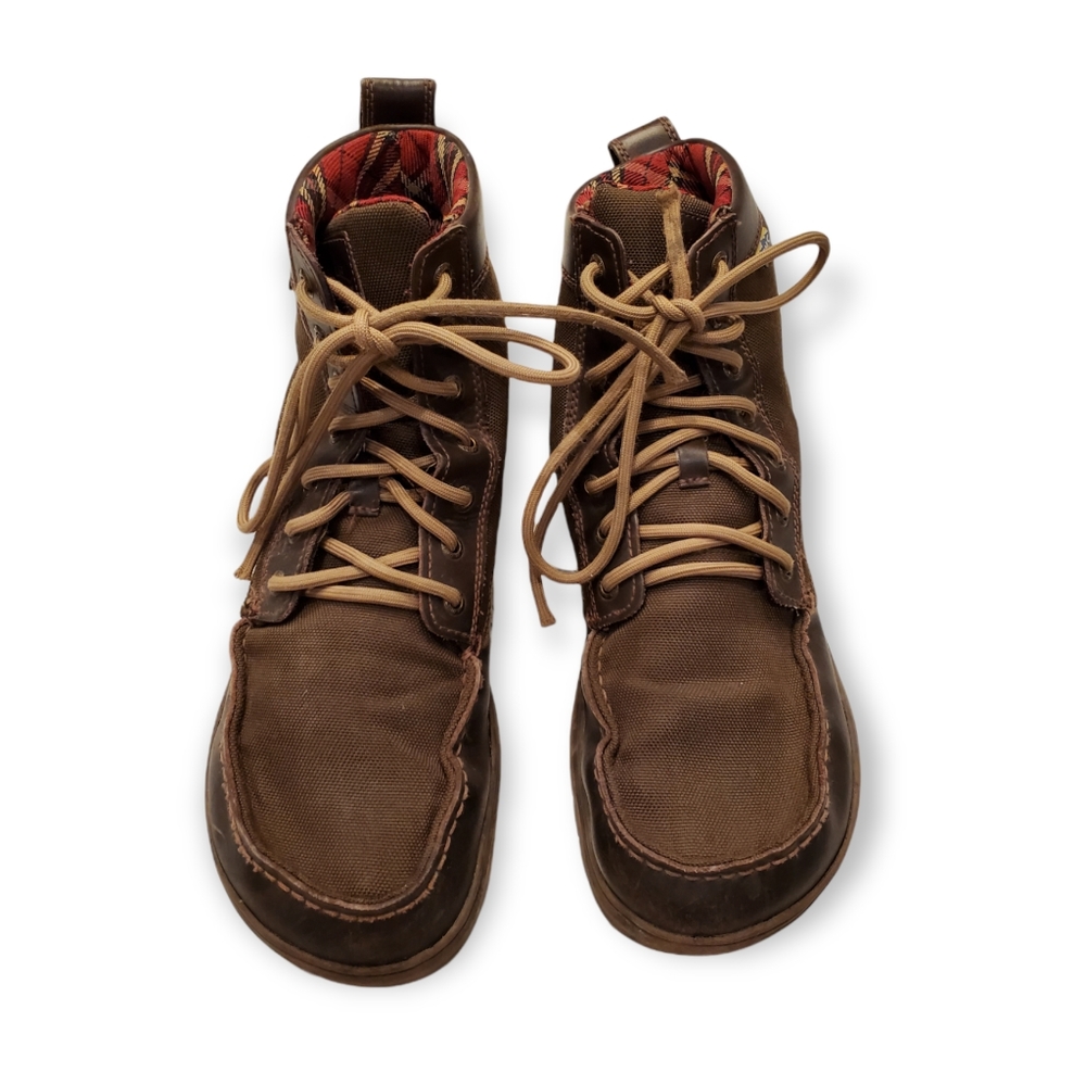 Lems boulder boot timber men's size 47 eu/13 us color is brown leather/khaki